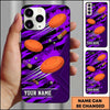 Maxcorners Modern Blue Shotgun Pull Clay Target Personalized Name Trap Shooting Phone Case
