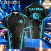 Maxcorners Modern Geometric Stripe 8 Ball Pool Multiple Options Personalized Name, Team Name 3D Shirt