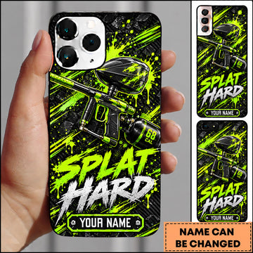 Maxcorners Paintball Splat Hard Tactical Marker Personalized Name 3D Phone Case