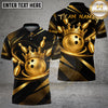 Maxcorners Bowling King Crown Luxury Swirl Multiple Options Personalized Name, Team Name 3D Shirt