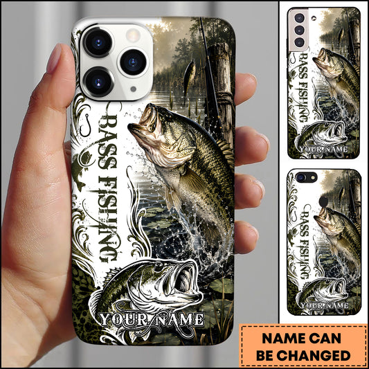 Maxcorners Fishing Largemouth Bass Lake Personalized 3D Phone Case (13 fish species)