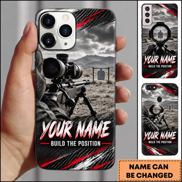 Maxcorners Long Range Shooting Build The Position Precision Rifle Personalized Name 3D Phone Case