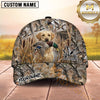 Maxcorners Dog Hunting And Duck Hunting All Over Marsh Camouflage Multiple Options Personalized Name 3D Cap