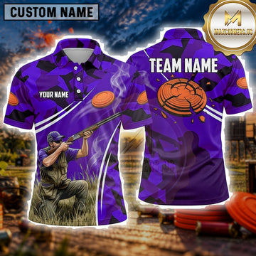 Maxcorners Clay Shooting Marksman Rifle Action Multiple Options Personalized Name, Team Name 3D Shirt