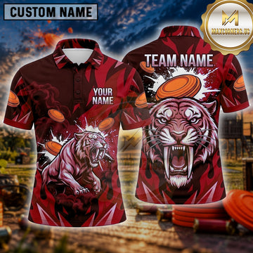 Maxcorners Tiger Roaring Wild Predator Multiple Options Personalized Name, Team Name 3D Shirt
