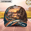 Maxcorners Hunting Skull Archer Sunset Lake Bow Hunting Design Multiple Options Personalized Name 3D Cap