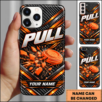 Maxcorners Trap Shooting Carbon Fiber Explosion Clay Target Personalized Name 3D Phone Case