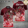 Maxcorners Bowling Raging Bull Lightning Bowling Strike Multiple Options Personalized Name, Team Name 3D Shirt