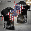 Maxcorners Golf American Flag Eagle Golfer Grunge Design Multiple Options Personalized Name, Team Name 3D Shirt
