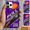 Maxcorners Exploding Clay Target Electric Blue Personalized Name Trap Shooting Phone Case