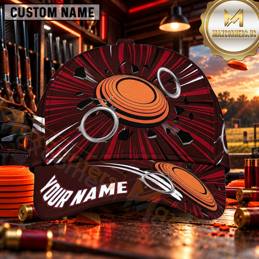 Maxcorners Clay Target Shockwave Trap Shooting Personalized Name 3D Cap