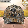 Maxcorners Dog Hunting And Duck Hunting Wetland Grass Camouflage Multiple Options Personalized Name 3D Cap