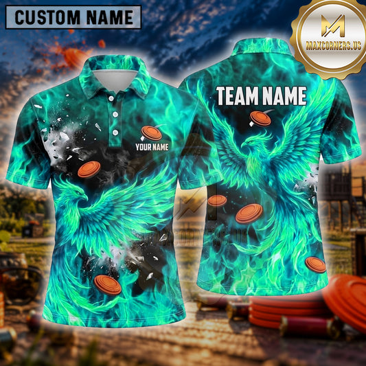 Maxcorners Trap Shooting Shirt Phoenix Wings Multiple Options Personalized Name, Team Name 3D Shirt