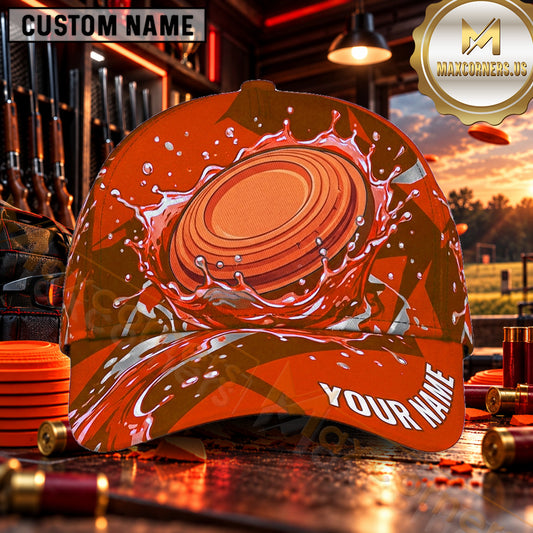 Maxcorners Cracked Ice Clay Target Trap Shooting Personalized Name 3D Cap