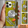Maxcorners Metallic Pull Shotgun Blue Clay Target Personalized Name Trap Shooting Phone Case