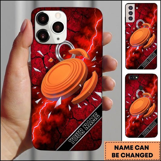 Maxcorners Electric Clay Explosion Blue Target Shooting Personalized Name Trap Shooting Phone Case