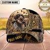 Maxcorners Dog Hunting And Duck Hunting Wildlife Badge Woodland Artwork Multiple Options Personalized Name 3D Cap