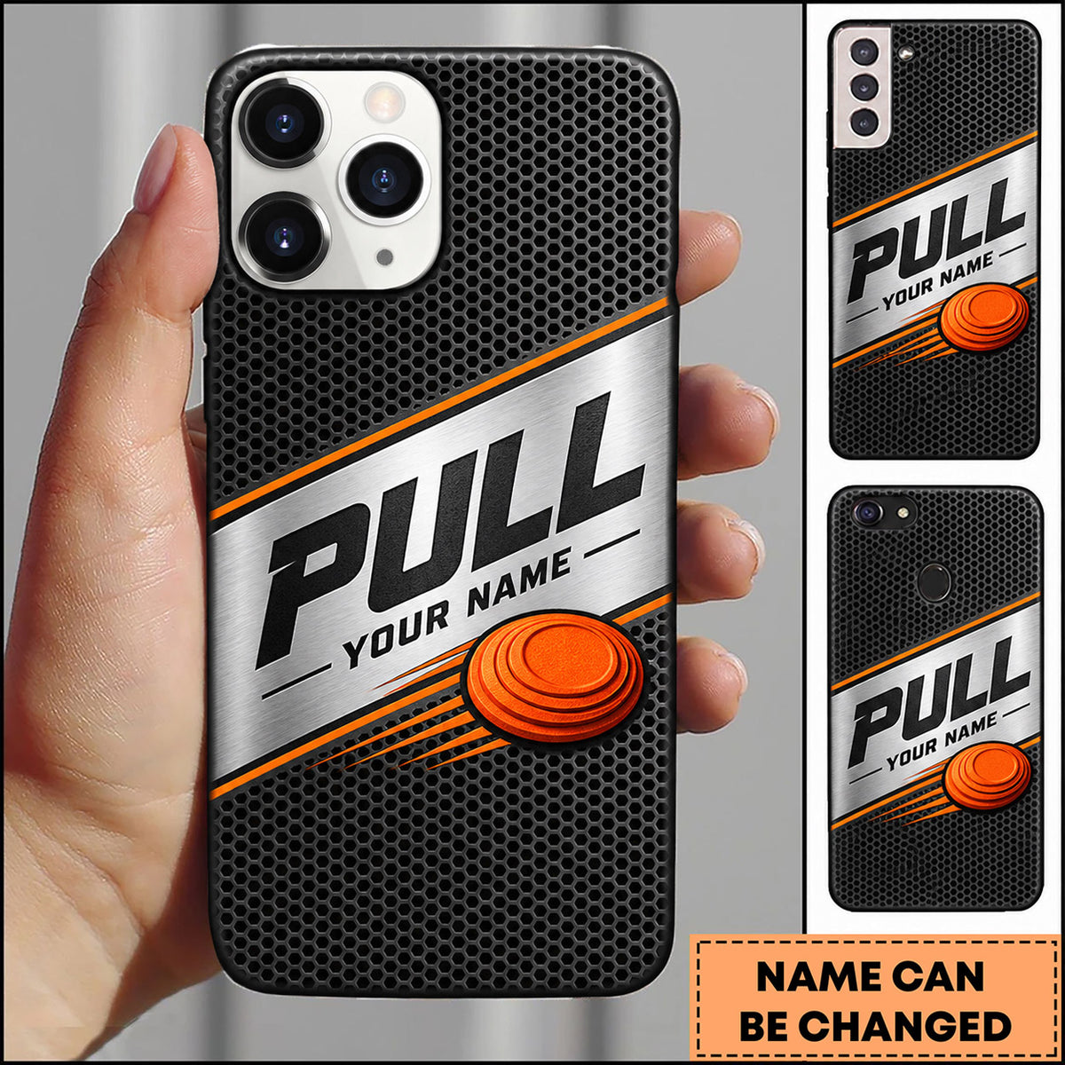 Maxcorners Trap Shooting Minimal Sport Clay Target Personalized Name 3D Phone Case