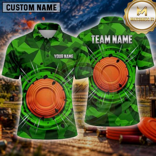 Maxcorners Trap Shooting Shirt Clay Shooting Explosive Target Multiple Options Personalized Name, Team Name 3D Shirt