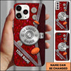 Maxcorners Metallic Pull Shotgun Blue Clay Target Personalized Name Trap Shooting Phone Case
