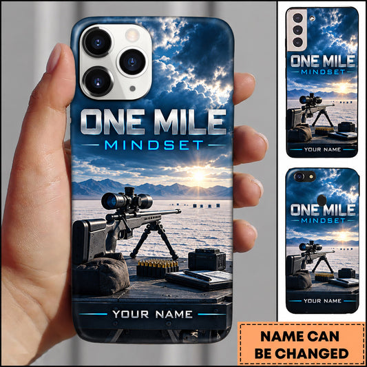 Maxcorners Long Range Shooting One Mile Mindset Precision Rifle Personalized Name 3D Phone Case