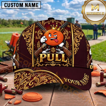 Maxcorners Trap Shooting Shotgun Racing Sport Clay Targets Pull Graphic Multiple Options Personalized Name 3D Cap