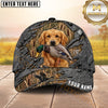 Maxcorners Shattered Metal Marsh Camo Dog Hunting Multicolor Options Personalized Name 3D Cap