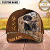 Maxcorners Dog Hunting And Duck Hunting Wildlife Tracks Camouflage Multiple Options Personalized Name 3D Cap