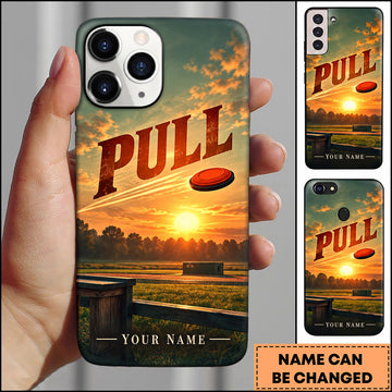 Maxcorners Trap Shooting Sunset Range Clay Target Personalized Name 3D Phone Case
