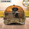 Maxcorners Golden Sunset American Flag Duck Hunting With Dogs Multi Options Personalized Name 3D Cap