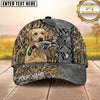 Maxcorners Distressed Metal Marsh Camo Dog Hunting Multicolor Options Personalized Name 3D Cap