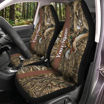 Maxcorners Love Hunting Deer Woodland Camo Car Seat Covers