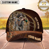 Maxcorners Dog Hunting And Duck Hunting Rustic Wetland Camouflage Multiple Options Personalized Name 3D Cap