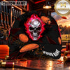Maxcorners Flaming Skull Clay Targets Trap Shooting Personalized Name 3D Cap