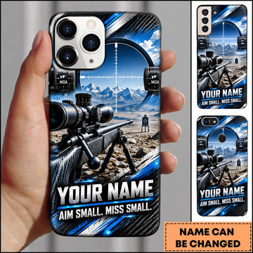 Maxcorners Long Range Shooting Aim Small Miss Small Marksman Personalized Name 3D Phone Case