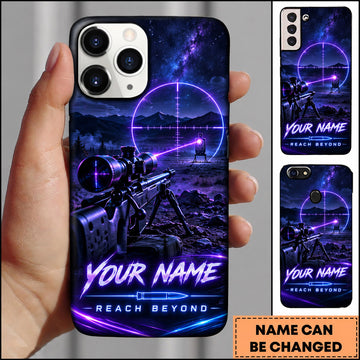 Maxcorners Long Range Shooting Reach Beyond Electric Reticle Personalized Name 3D Phone Case
