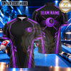 Maxcorners Modern Geometric Stripe 8 Ball Pool Multiple Options Personalized Name, Team Name 3D Shirt