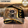 Maxcorners Dog Hunting And Duck Hunting Wildlife Silhouette Artwork Multiple Options Personalized Name 3D Cap