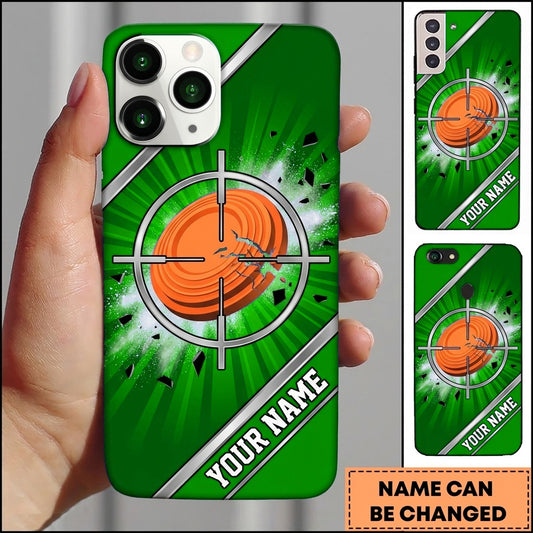 Maxcorners Clay Target Crosshair Sporting Clays Personalized Name Trap Shooting Phone Case