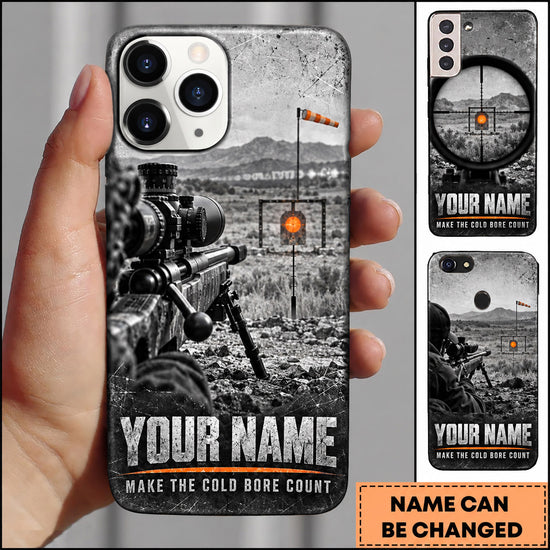 Maxcorners Long Range Shooting Make The Cold Bore Count Personalized Name 3D Phone Case