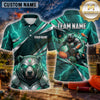 Maxcorners Bear Fierce Predator Multiple Options Personalized Name, Team Name 3D Shirt