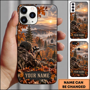 Maxcorners Long Range Shooting Autumn Mountain Marksman Personalized Name 3D Phone Case