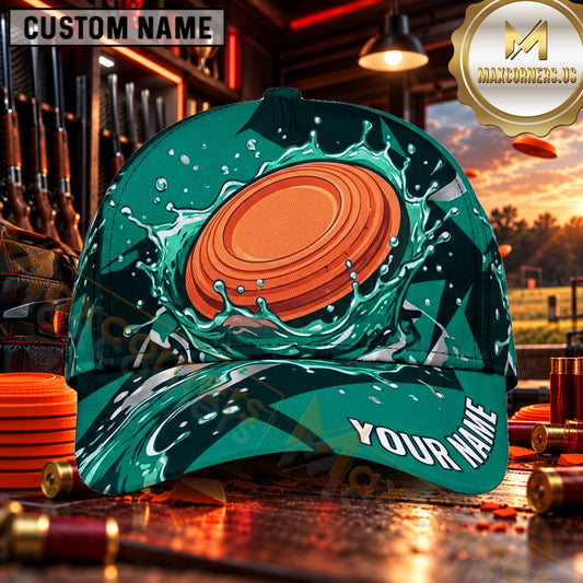 Maxcorners Cracked Ice Clay Target Trap Shooting Personalized Name 3D Cap
