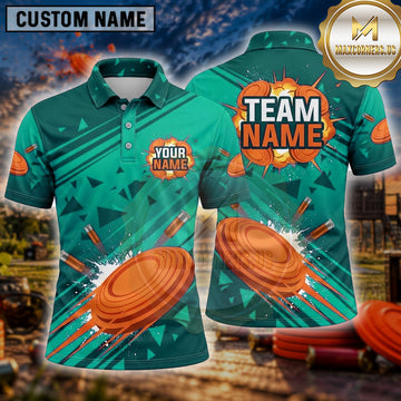 Maxcorners Clay Target Shooting Abstract Graffiti Multiple Options Personalized Name, Team Name 3D Shirt