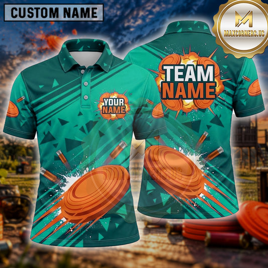 Maxcorners Trap Shooting Shirt Clay Target Shooting Abstract Graffiti Multiple Options Personalized Name, Team Name 3D Shirt