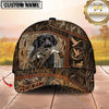 Maxcorners Dog Hunting And Duck Hunting Compass Woodland Pattern Multiple Options Personalized Name 3D Cap