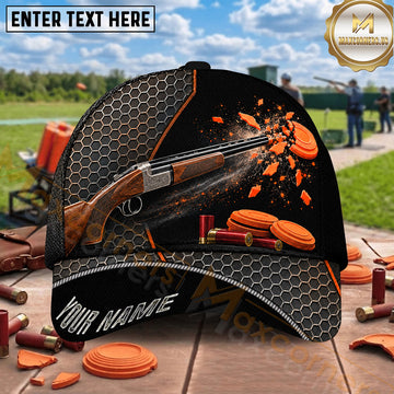 Maxcorners Trap Shooting Honeycomb Clay Explosion Design Multiple Options Personalized Name 3D Cap