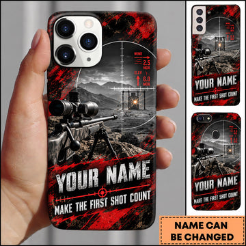 Maxcorners Long Range Shooting Make The First Shot Count Personalized Name 3D Phone Case
