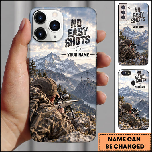 Maxcorners Long Range Shooting No Easy Shots Mountain Hunter Personalized Name 3D Phone Case
