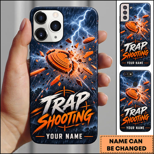 Maxcorners Trap Shooting Lightning Explosion Clay Target Personalized Name 3D Phone Case